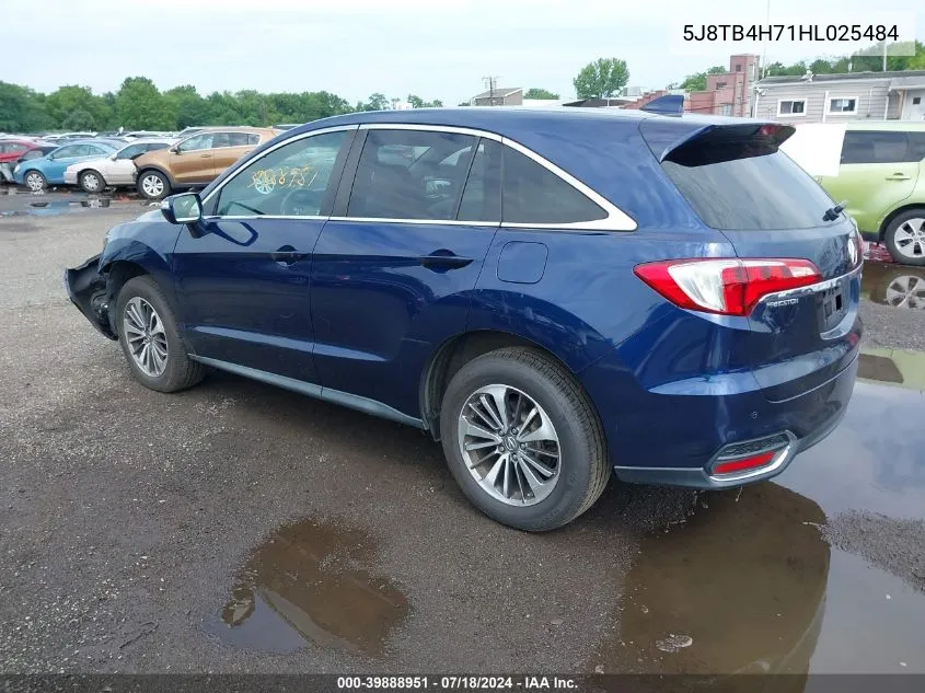 2017 Acura Rdx Advance Package VIN: 5J8TB4H71HL025484 Lot: 39888951