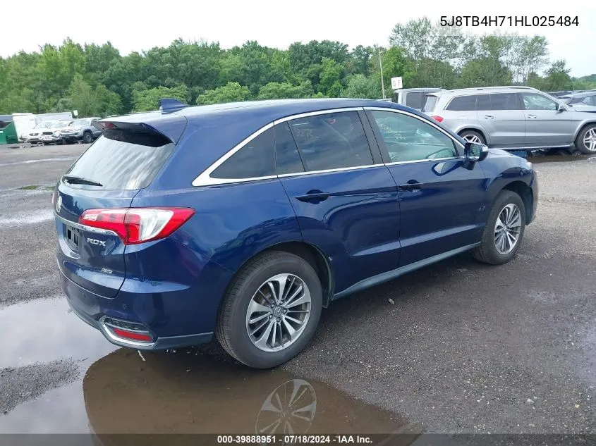 2017 Acura Rdx Advance Package VIN: 5J8TB4H71HL025484 Lot: 39888951