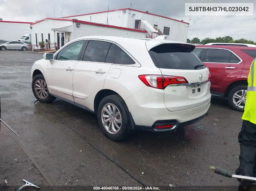 2017 Acura Rdx Acurawatch Plus Package VIN: 5J8TB4H37HL023042 Lot: 40045705