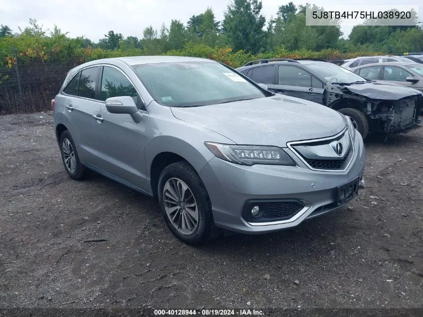 5J8TB4H75HL038920 2017 Acura Rdx Advance Package