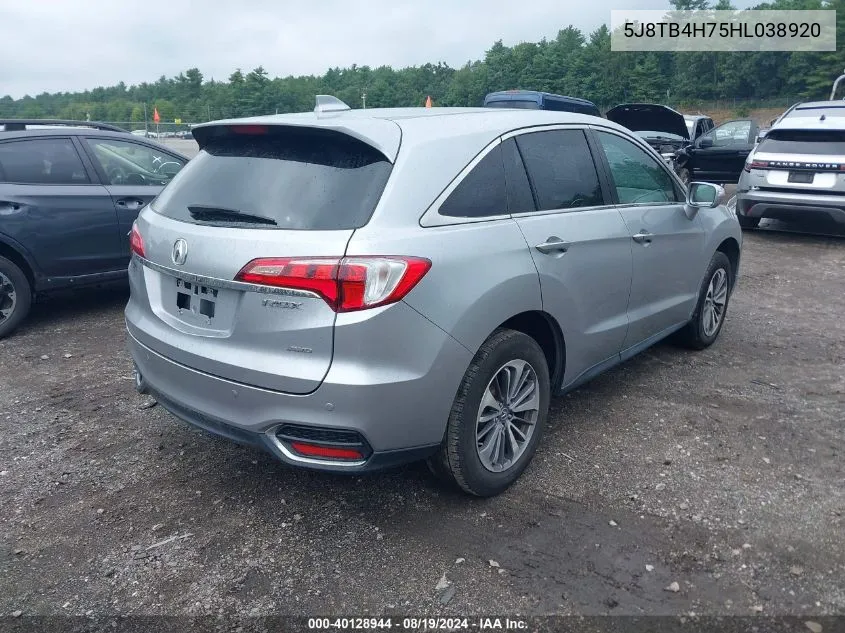 5J8TB4H75HL038920 2017 Acura Rdx Advance Package