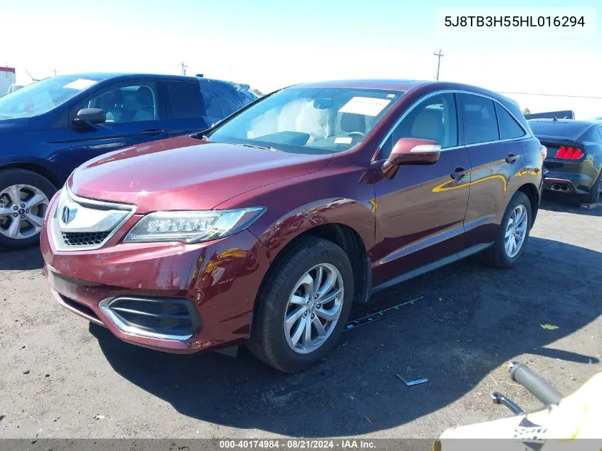 2017 Acura Rdx Technology Acurawatch Plus Packages/W/Technology Package VIN: 5J8TB3H55HL016294 Lot: 40174984