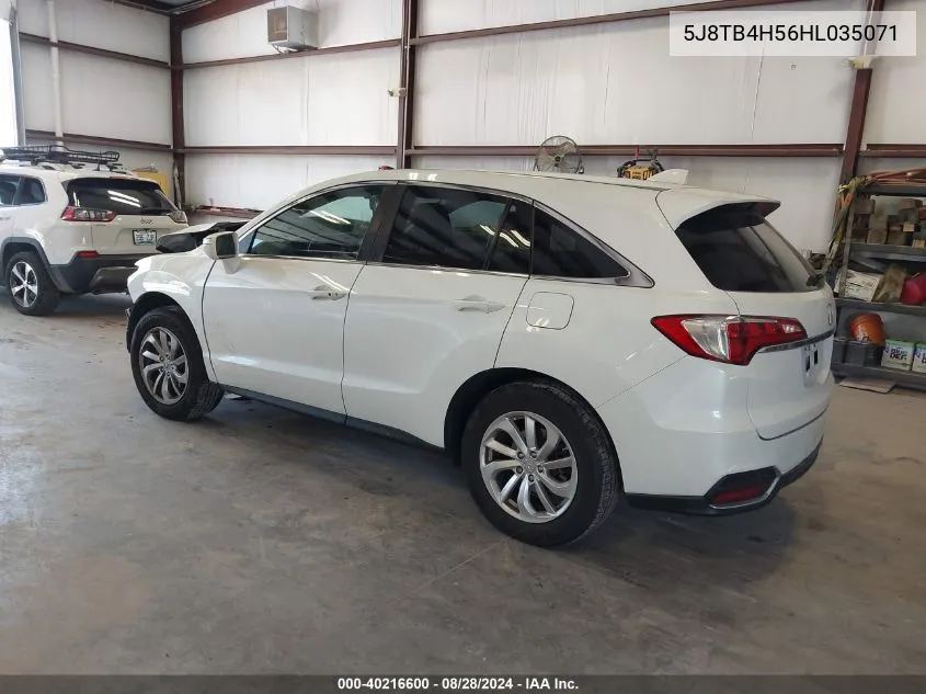 2017 Acura Rdx Technology Acurawatch Plus Packages/W/Technology Package VIN: 5J8TB4H56HL035071 Lot: 40216600