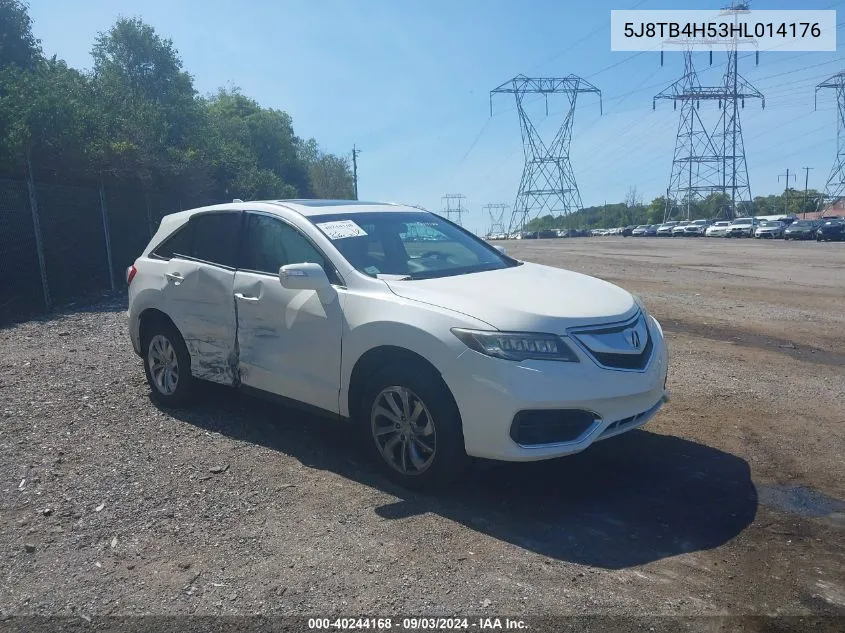 2017 Acura Rdx Technology Package/W/Technology/Acurawatch Plus Pkg VIN: 5J8TB4H53HL014176 Lot: 40244168