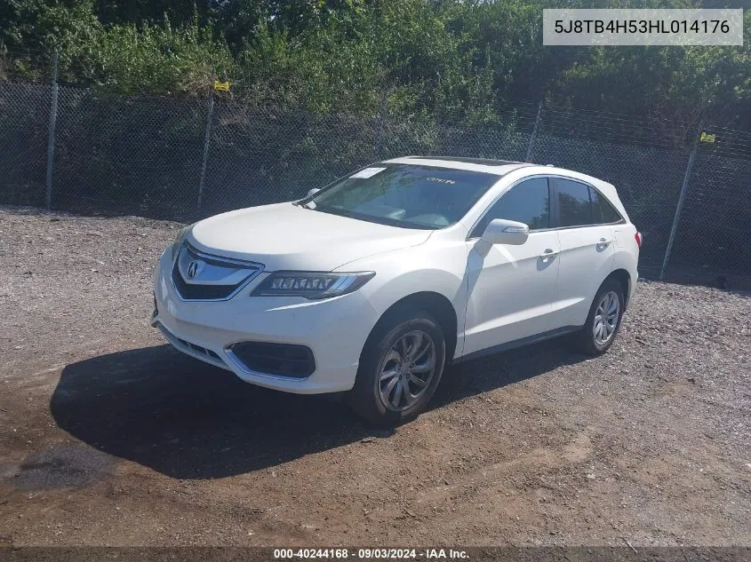 2017 Acura Rdx Technology Package/W/Technology/Acurawatch Plus Pkg VIN: 5J8TB4H53HL014176 Lot: 40244168