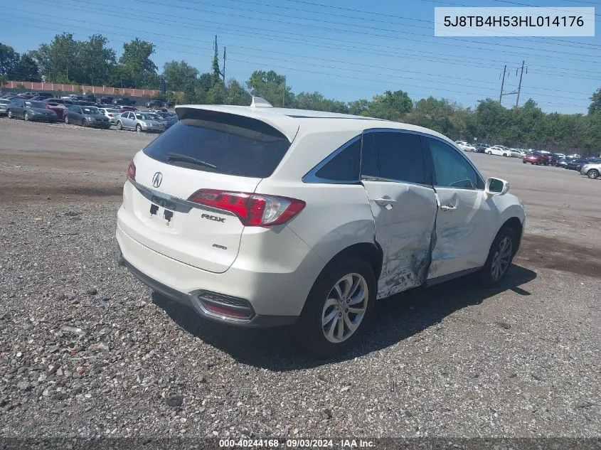 2017 Acura Rdx Technology Package/W/Technology/Acurawatch Plus Pkg VIN: 5J8TB4H53HL014176 Lot: 40244168