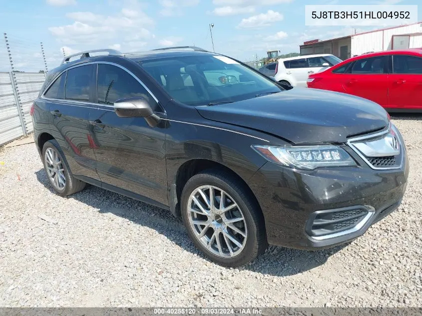 2017 Acura Rdx Technology Acurawatch Plus Packages/W/Technology Package VIN: 5J8TB3H51HL004952 Lot: 40255120