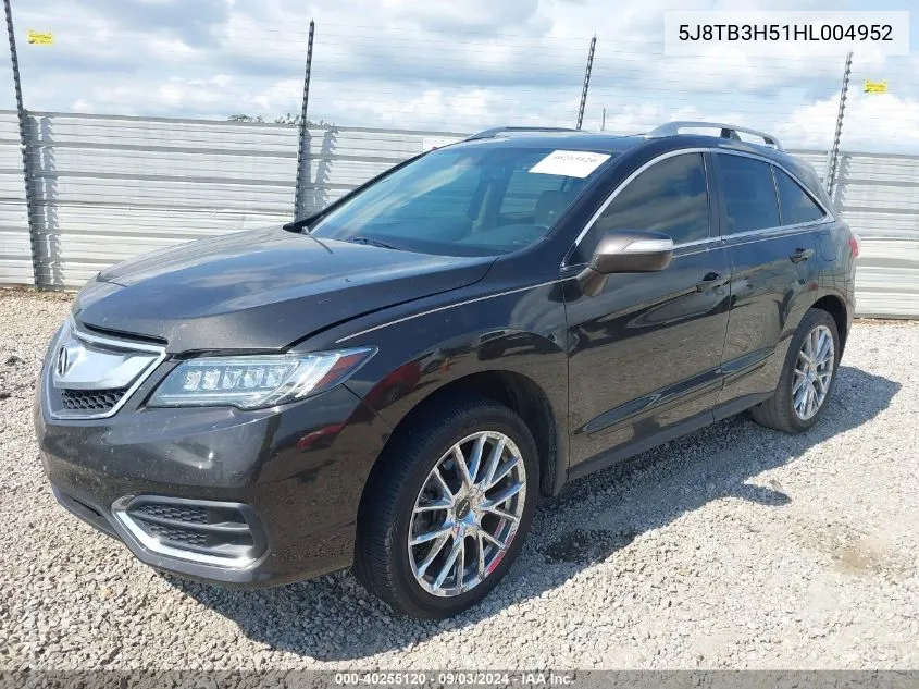 2017 Acura Rdx Technology Acurawatch Plus Packages/W/Technology Package VIN: 5J8TB3H51HL004952 Lot: 40255120