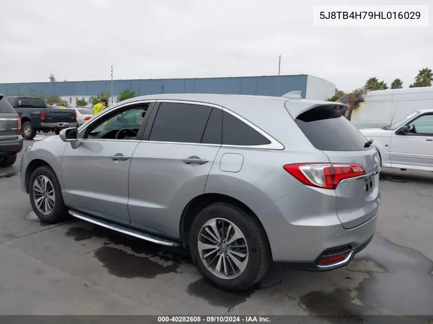 2017 Acura Rdx Advance VIN: 5J8TB4H79HL016029 Lot: 40282608