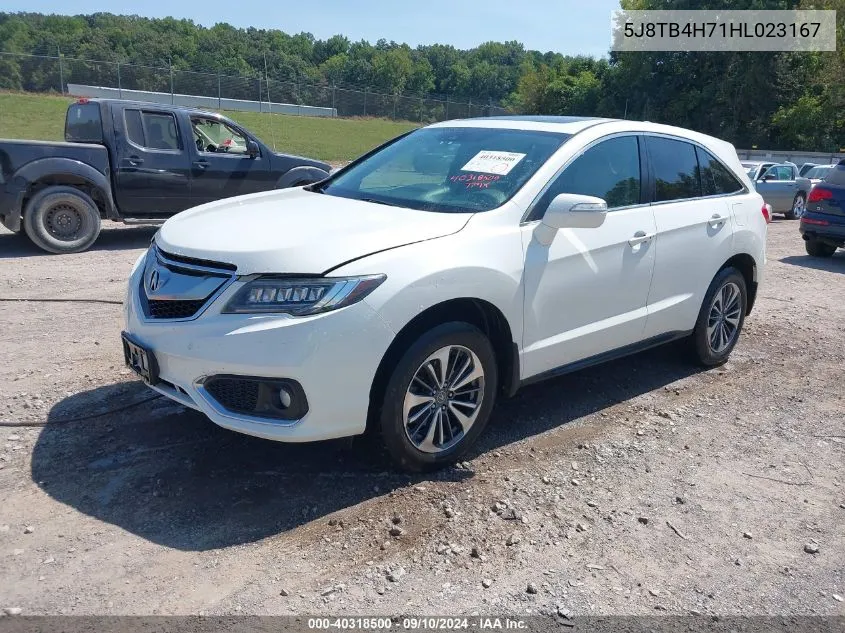 2017 Acura Rdx Advance Package VIN: 5J8TB4H71HL023167 Lot: 40318500