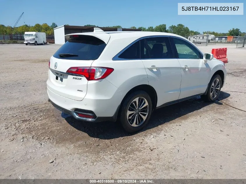 2017 Acura Rdx Advance Package VIN: 5J8TB4H71HL023167 Lot: 40318500