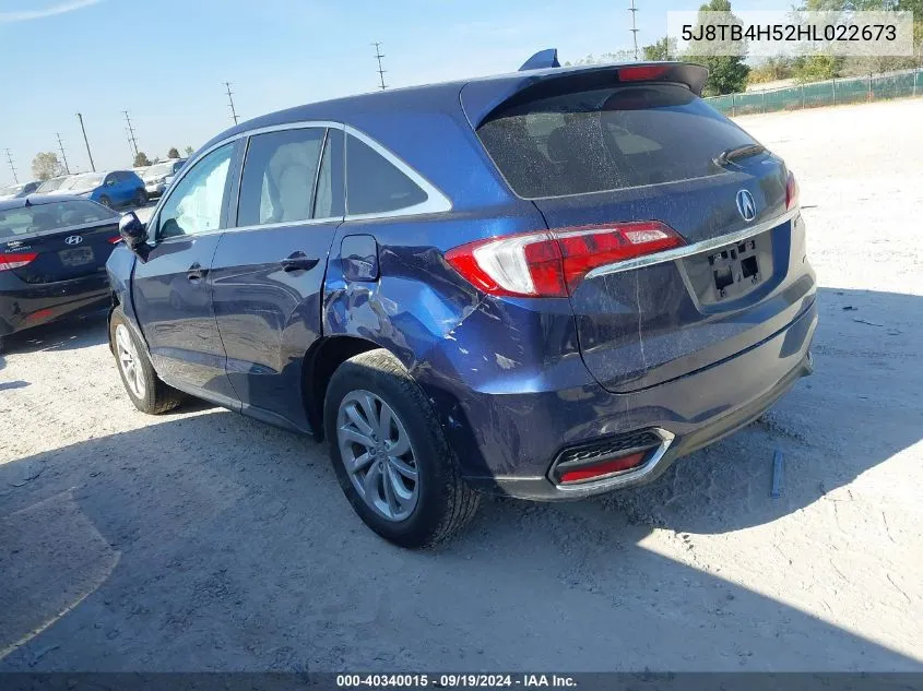 2017 Acura Rdx Technology Package/W/Technology/Acurawatch Plus Pkg VIN: 5J8TB4H52HL022673 Lot: 40340015