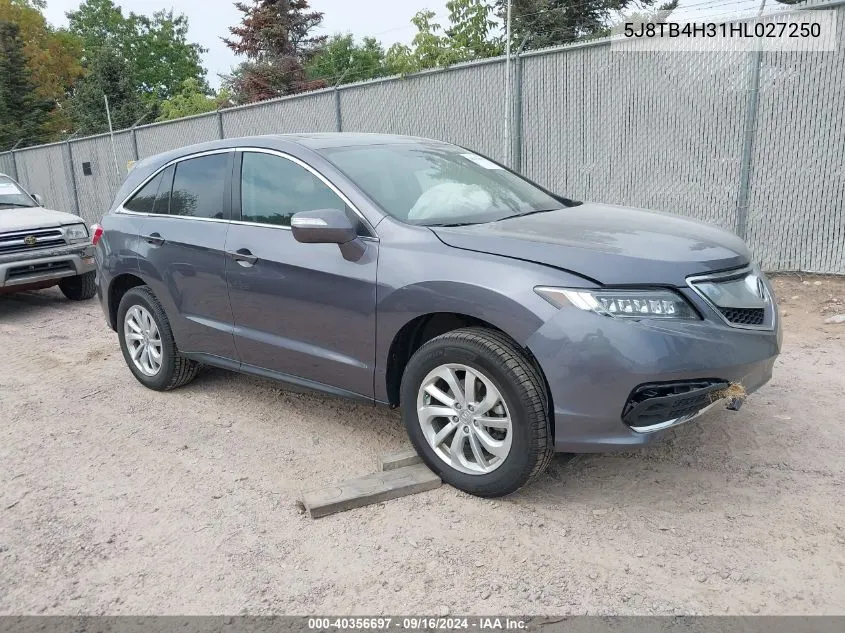 2017 Acura Rdx Acurawatch Plus Package VIN: 5J8TB4H31HL027250 Lot: 40356697