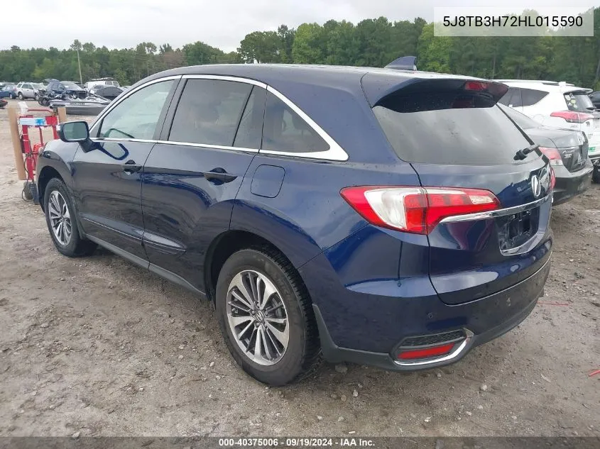 2017 Acura Rdx Advance Package VIN: 5J8TB3H72HL015590 Lot: 40375006