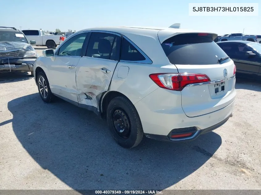 2017 Acura Rdx Advance Package VIN: 5J8TB3H73HL015825 Lot: 40379349