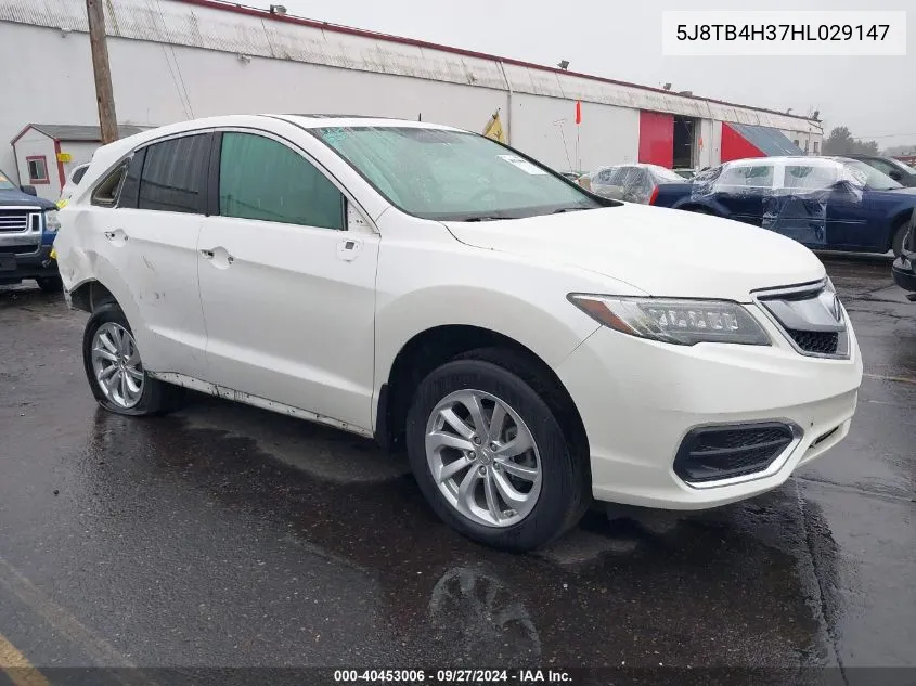 2017 Acura Rdx Acurawatch Plus Package VIN: 5J8TB4H37HL029147 Lot: 40453006