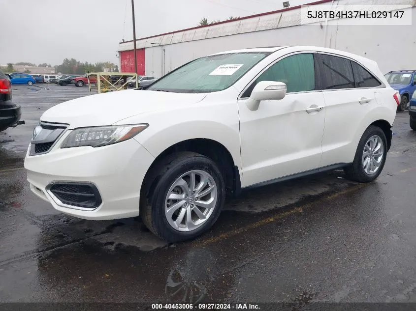 2017 Acura Rdx Acurawatch Plus Package VIN: 5J8TB4H37HL029147 Lot: 40453006