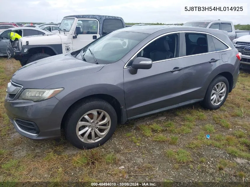 2017 Acura Rdx Technology Acurawatch Plus Packages/W/Technology Package VIN: 5J8TB3H54HL014925 Lot: 40494010