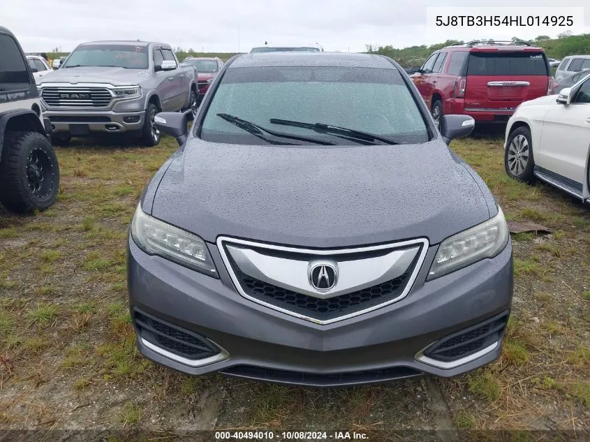 2017 Acura Rdx Technology Acurawatch Plus Packages/W/Technology Package VIN: 5J8TB3H54HL014925 Lot: 40494010