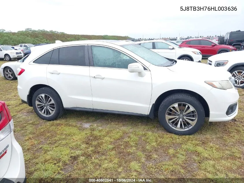 2017 Acura Rdx Advance VIN: 5J8TB3H76HL003636 Lot: 40502541