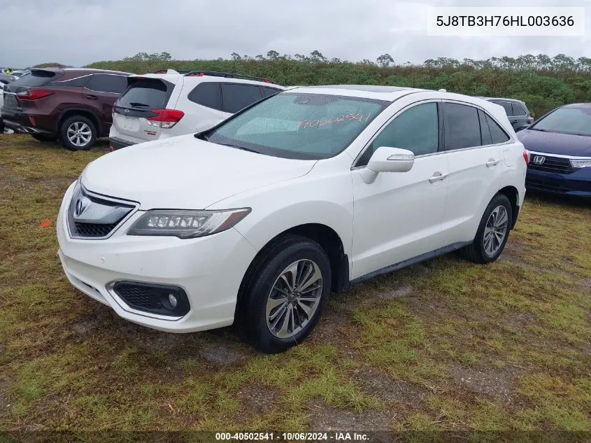 2017 Acura Rdx Advance VIN: 5J8TB3H76HL003636 Lot: 40502541