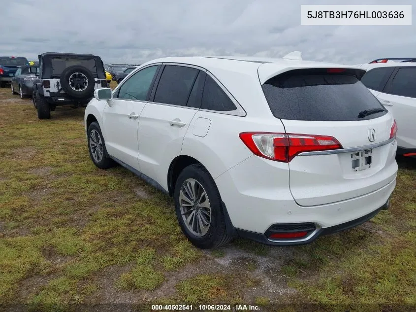 2017 Acura Rdx Advance VIN: 5J8TB3H76HL003636 Lot: 40502541