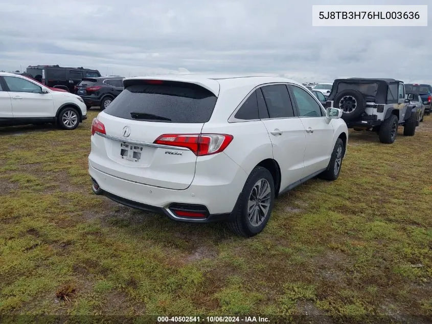 2017 Acura Rdx Advance VIN: 5J8TB3H76HL003636 Lot: 40502541