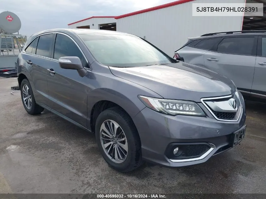 2017 Acura Rdx Advance Pkg VIN: 5J8TB4H79HL028391 Lot: 40595032