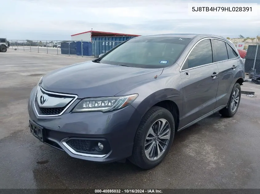 2017 Acura Rdx Advance Pkg VIN: 5J8TB4H79HL028391 Lot: 40595032