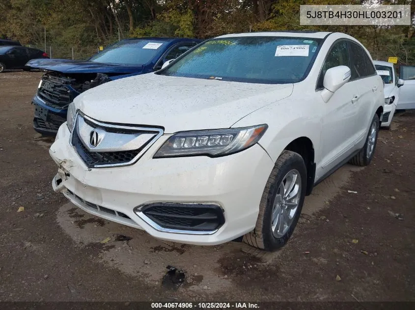 2017 Acura Rdx Acurawatch Plus Package VIN: 5J8TB4H30HL003201 Lot: 40674906