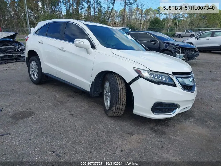 2017 Acura Rdx Technology Acurawatch Plus Packages/W/Technology Package VIN: 5J8TB3H57HL007340 Lot: 40737727