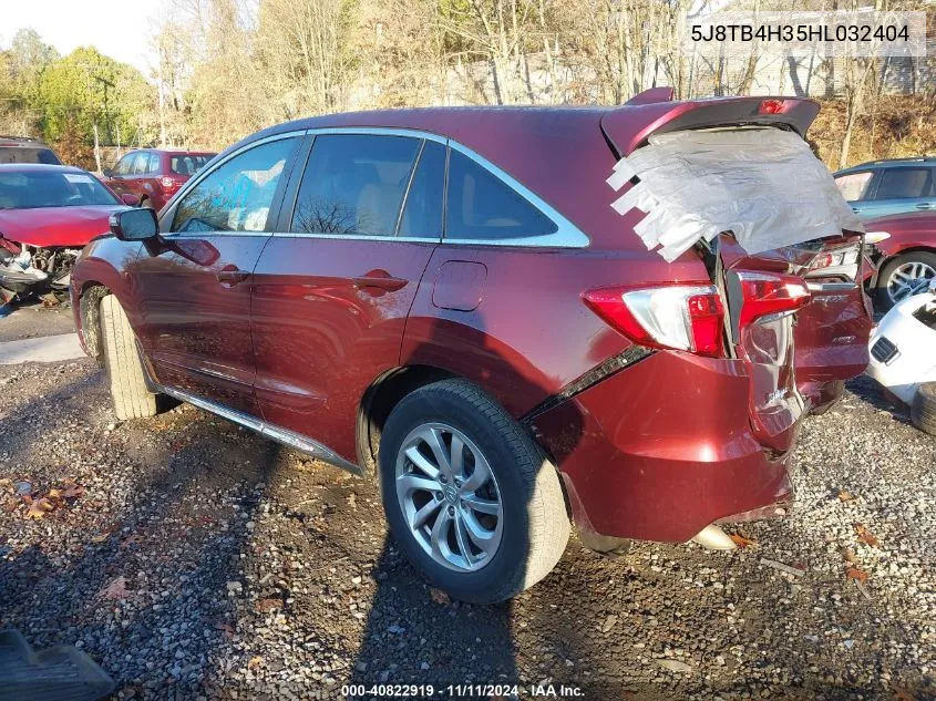 5J8TB4H35HL032404 2017 Acura Rdx