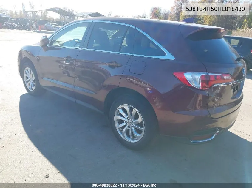 2017 Acura Rdx Technology Acurawatch Plus Packages/W/Technology Package VIN: 5J8TB4H50HL018430 Lot: 40830822