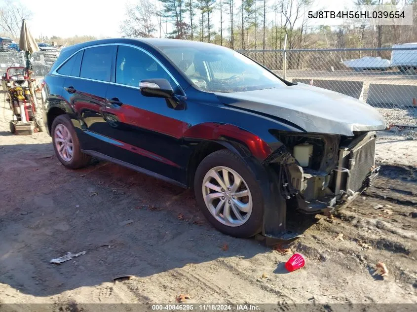 2017 Acura Rdx VIN: 5J8TB4H56HL039654 Lot: 40846295