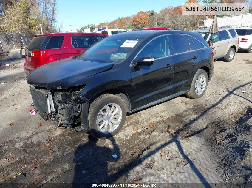 2017 Acura Rdx VIN: 5J8TB4H56HL039654 Lot: 40846295