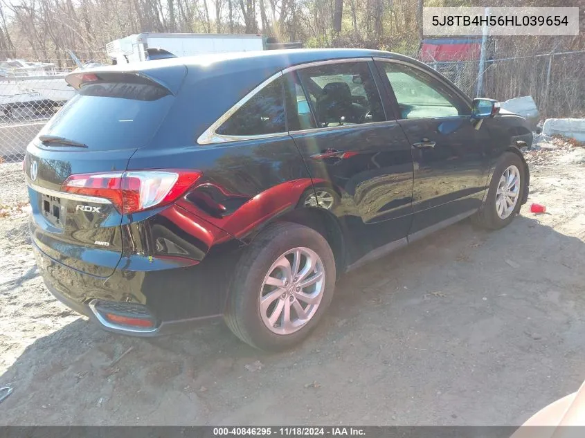 2017 Acura Rdx VIN: 5J8TB4H56HL039654 Lot: 40846295