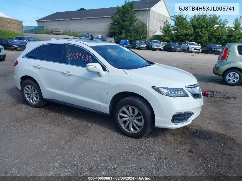 2018 Acura Rdx Technology Acurawatch Plus Packages/Technology Package VIN: 5J8TB4H5XJL005741 Lot: 40059683