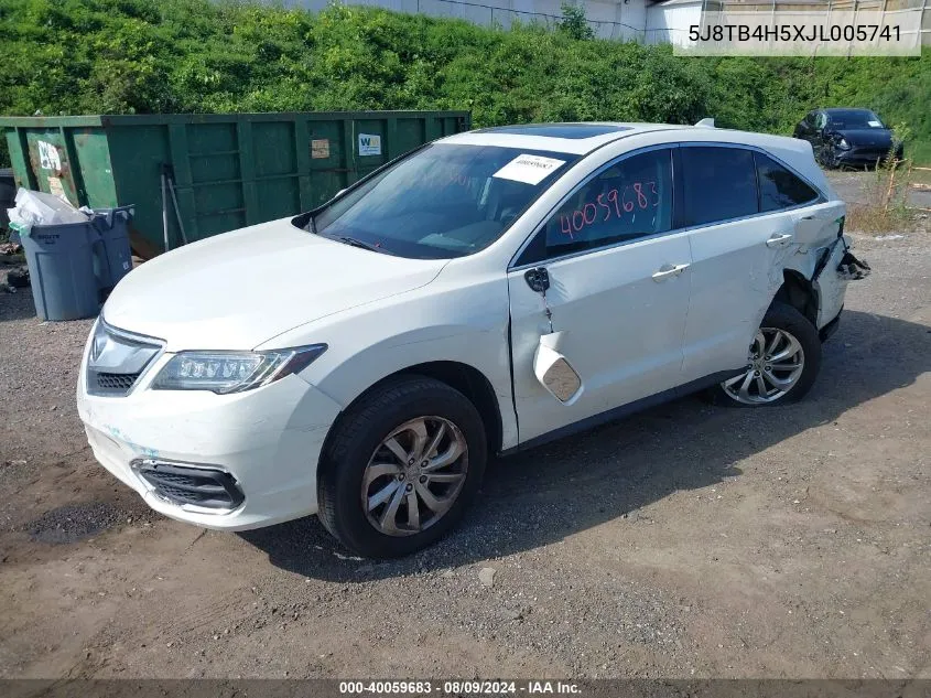 2018 Acura Rdx Technology Acurawatch Plus Packages/Technology Package VIN: 5J8TB4H5XJL005741 Lot: 40059683