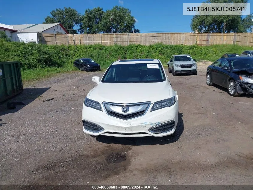 2018 Acura Rdx Technology Acurawatch Plus Packages/Technology Package VIN: 5J8TB4H5XJL005741 Lot: 40059683