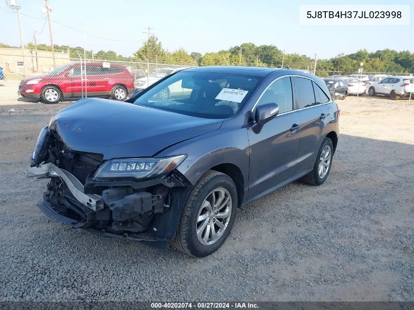 2018 Acura Rdx Acurawatch Plus Package VIN: 5J8TB4H37JL023998 Lot: 40202074