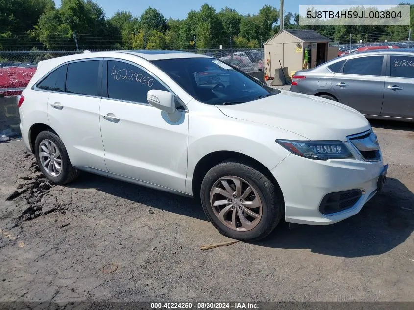 2018 Acura Rdx Technology Acurawatch Plus Packages/Technology Package VIN: 5J8TB4H59JL003804 Lot: 40224250