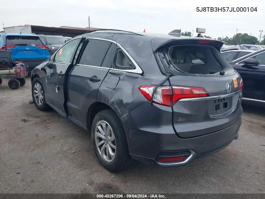 5J8TB3H57JL000104 2018 Acura Rdx Technology