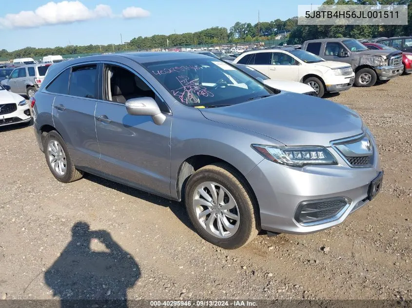 2018 Acura Rdx Technology VIN: 5J8TB4H56JL001511 Lot: 40295946