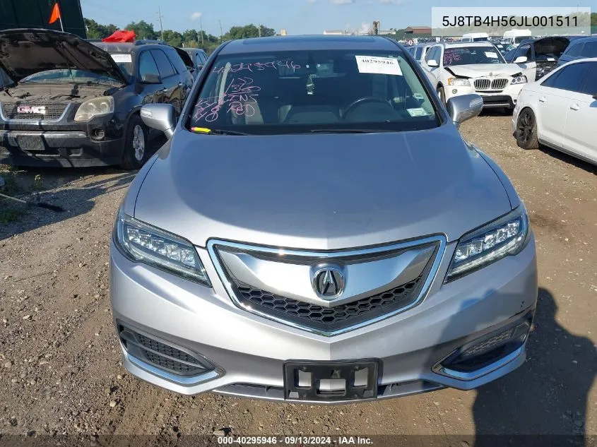 2018 Acura Rdx Technology VIN: 5J8TB4H56JL001511 Lot: 40295946