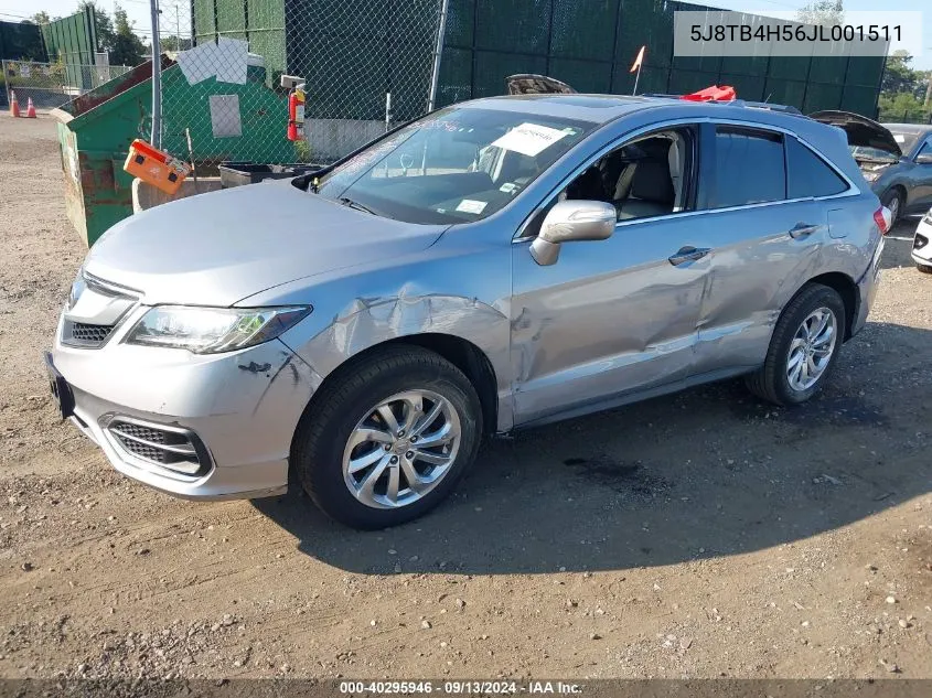 2018 Acura Rdx Technology VIN: 5J8TB4H56JL001511 Lot: 40295946