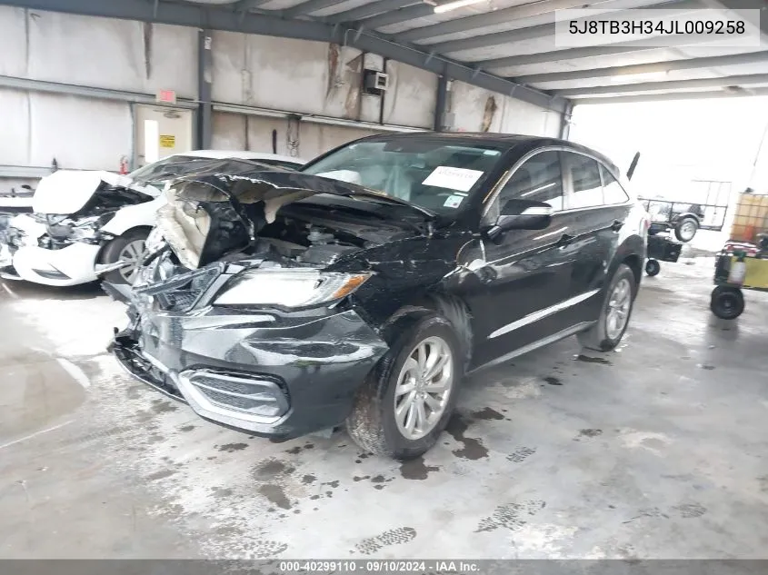 2018 Acura Rdx VIN: 5J8TB3H34JL009258 Lot: 40299110