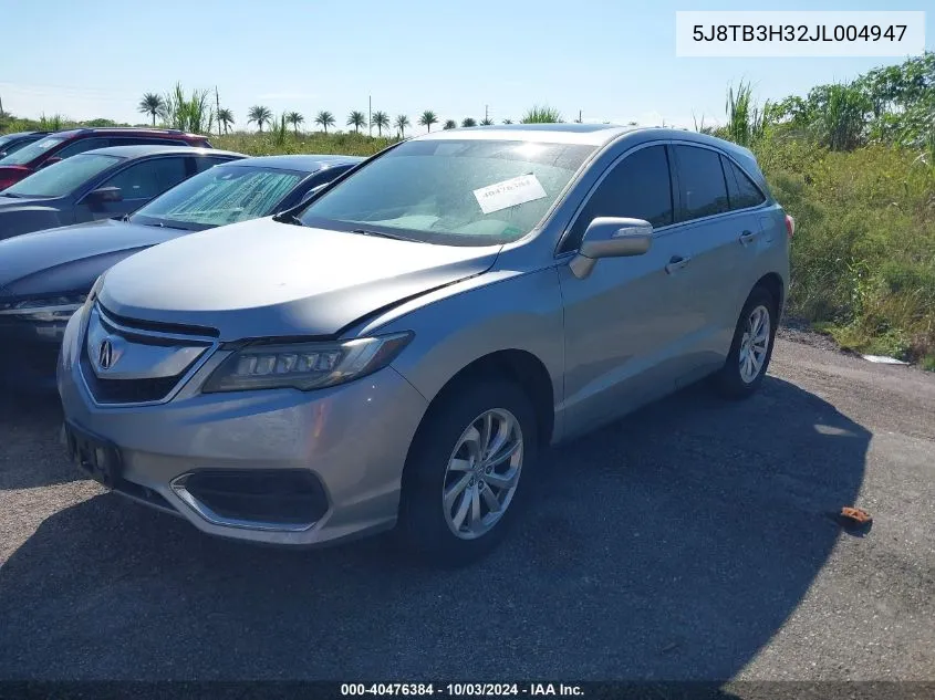 2018 Acura Rdx Acurawatch Plus Package VIN: 5J8TB3H32JL004947 Lot: 40476384