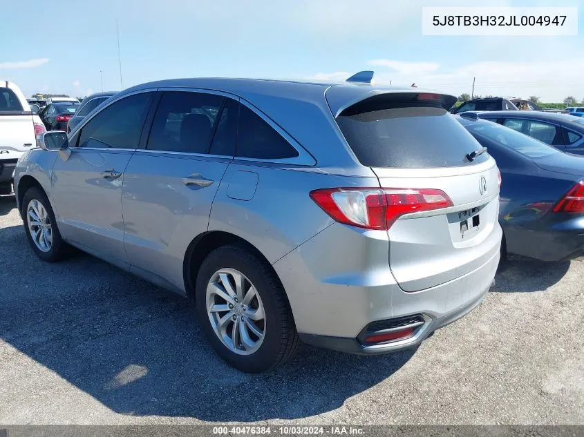 2018 Acura Rdx Acurawatch Plus Package VIN: 5J8TB3H32JL004947 Lot: 40476384