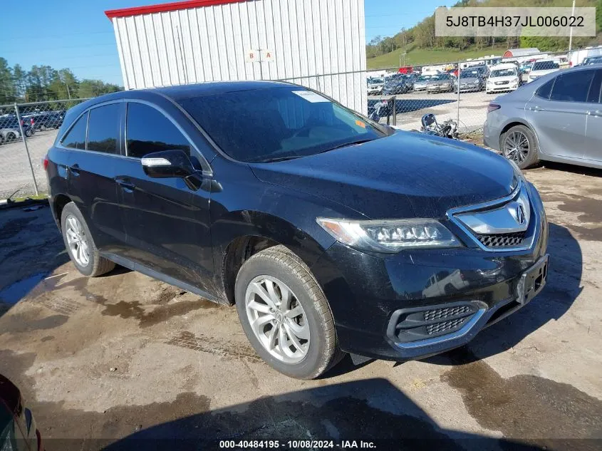 2018 Acura Rdx Acurawatch Plus Package VIN: 5J8TB4H37JL006022 Lot: 40484195