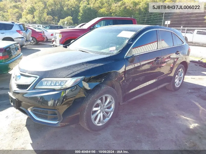 2018 Acura Rdx Acurawatch Plus Package VIN: 5J8TB4H37JL006022 Lot: 40484195